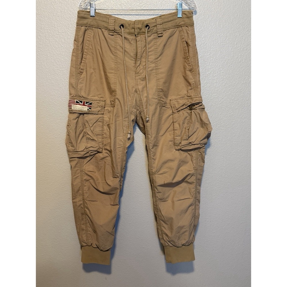 Ralph Lauren Denim & Supply Army Khaki Lined Cargo Jogger Utility Pant sz.32x32